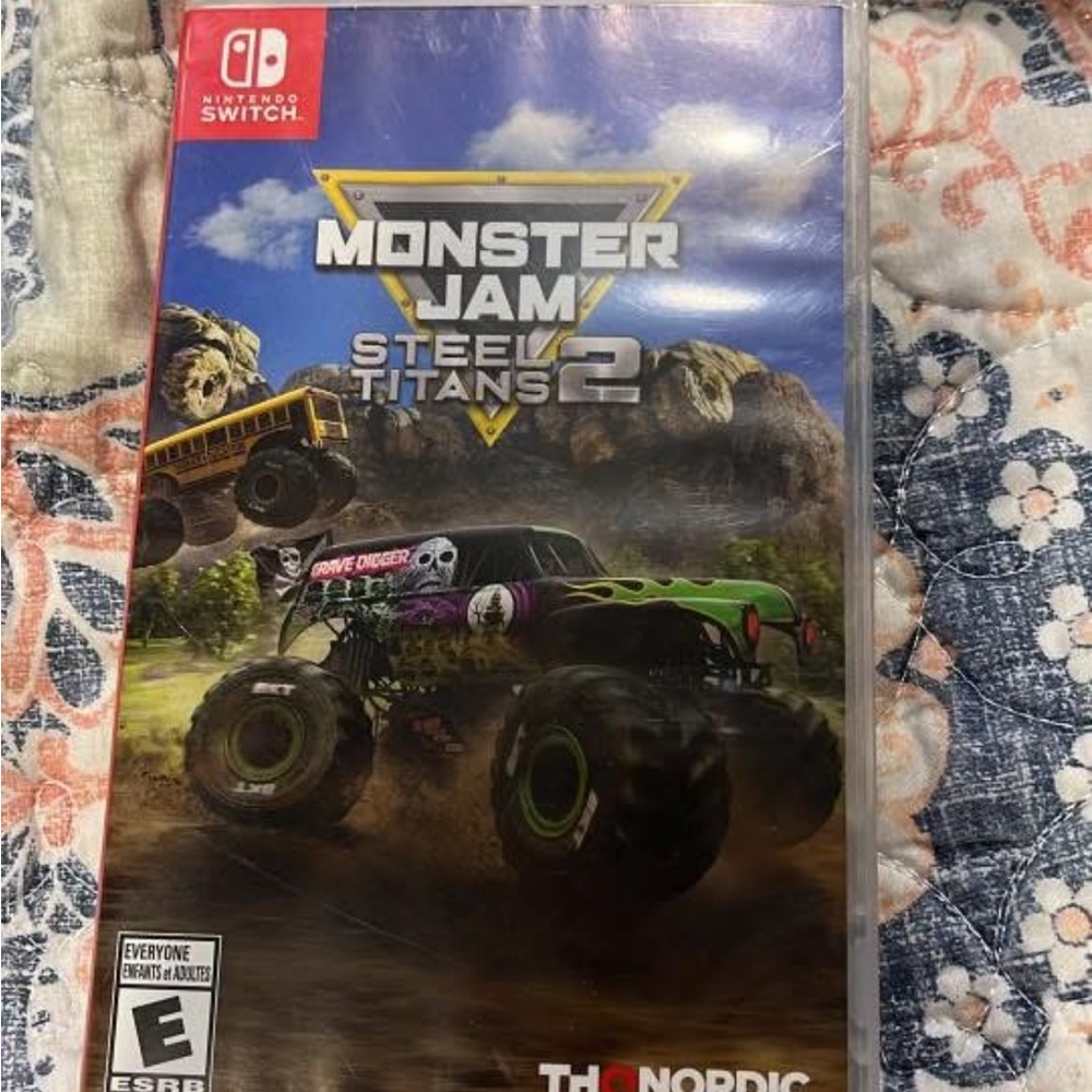Nintendo Black and Green Monster Jam Steel Titans Video Game